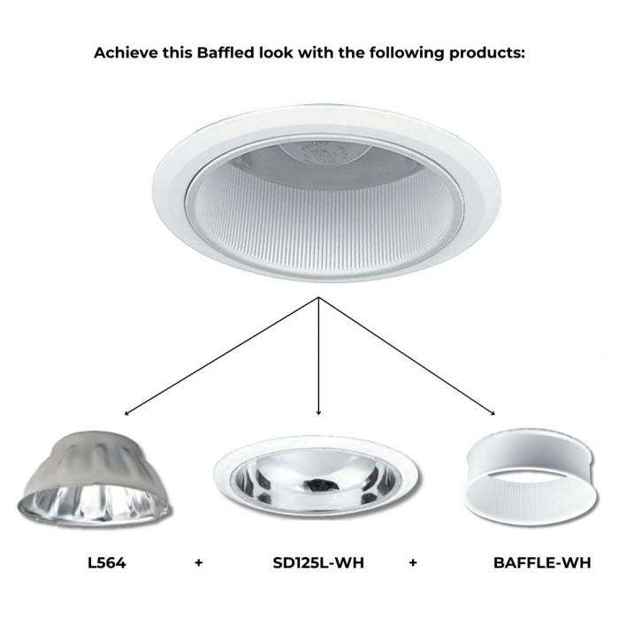 L564 Shown with SD125L WH BAFFLE WH Web Rez v3