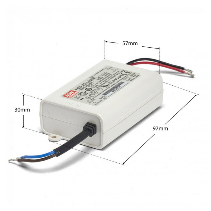 dimension diagram for CLEDEC251400